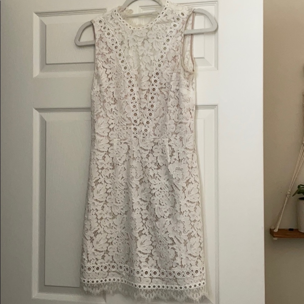 Saylor X Free People Mini Dress White Lace